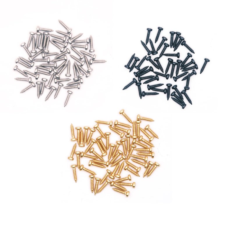 harpfeas Tuning Peg Tuning Key Screws Machine Heads Guitar Tuner Mounting Screws for Electric/Acoustic Guitar Bass 11 x 2 mm (Mixed Color 150 Pack) - Image 1